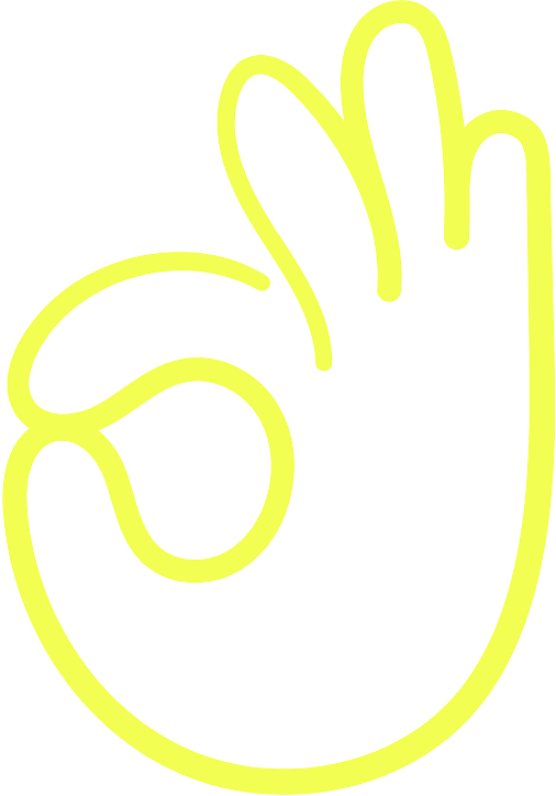 Line-drawn hand icon